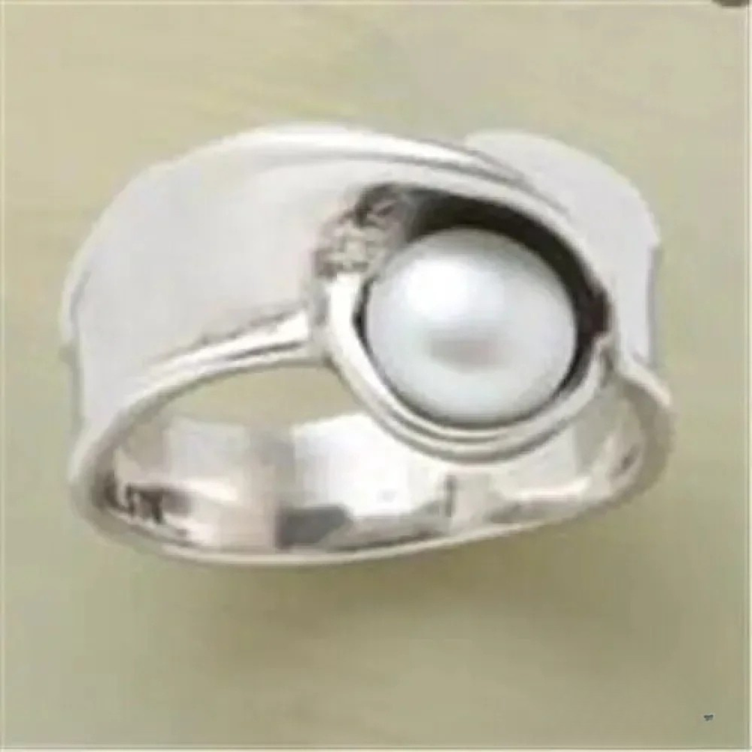 復古嵌入式珍珠戒指